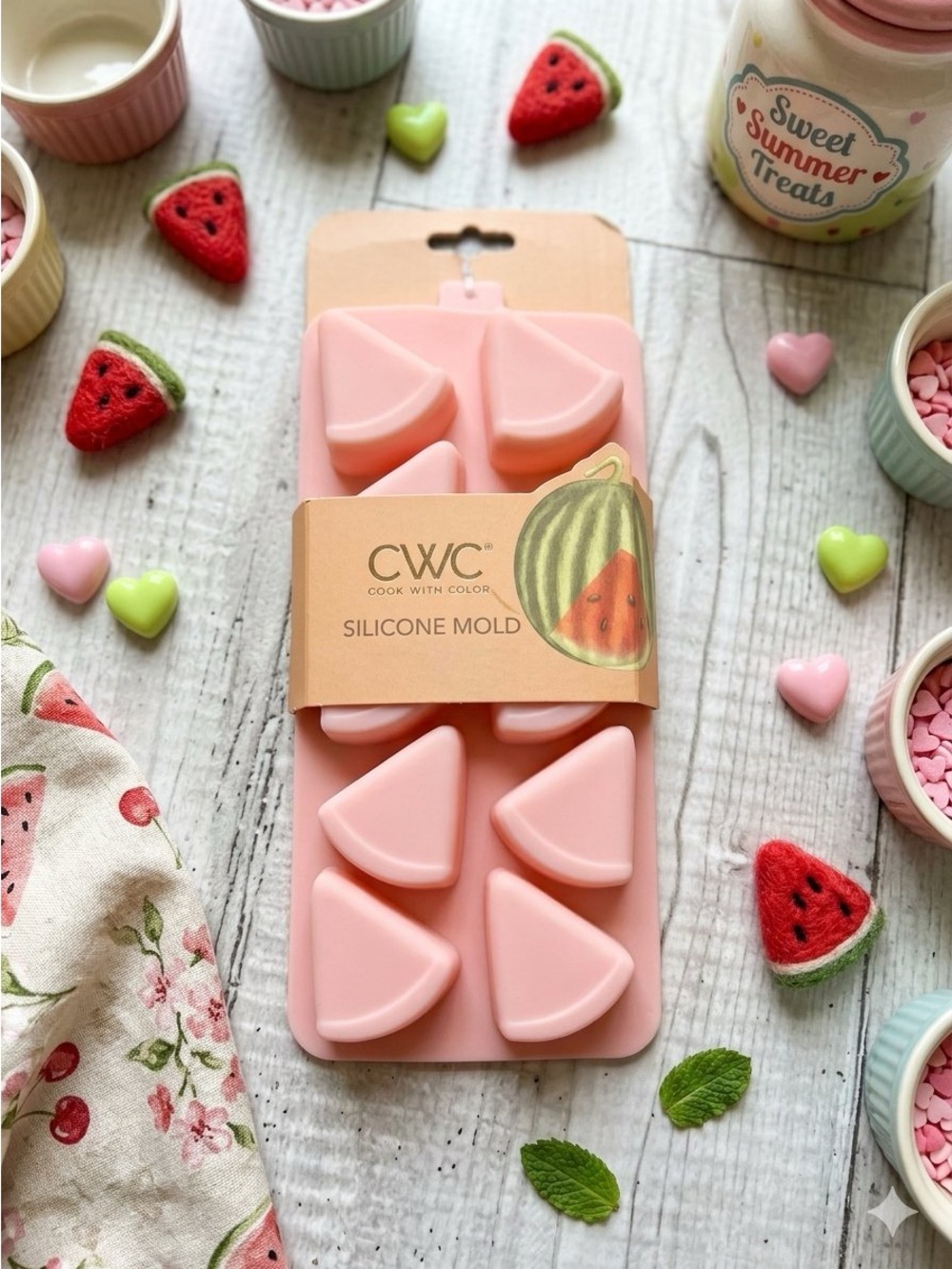 Pink watermelon 🍉 Silicone - 8 Slice Shapes